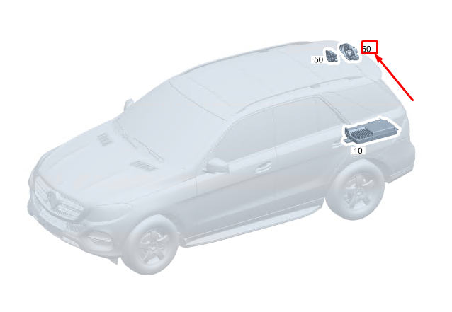 Neu MERCEDES-BENZ EQC Warnsummerhalter A2055450301 Original
