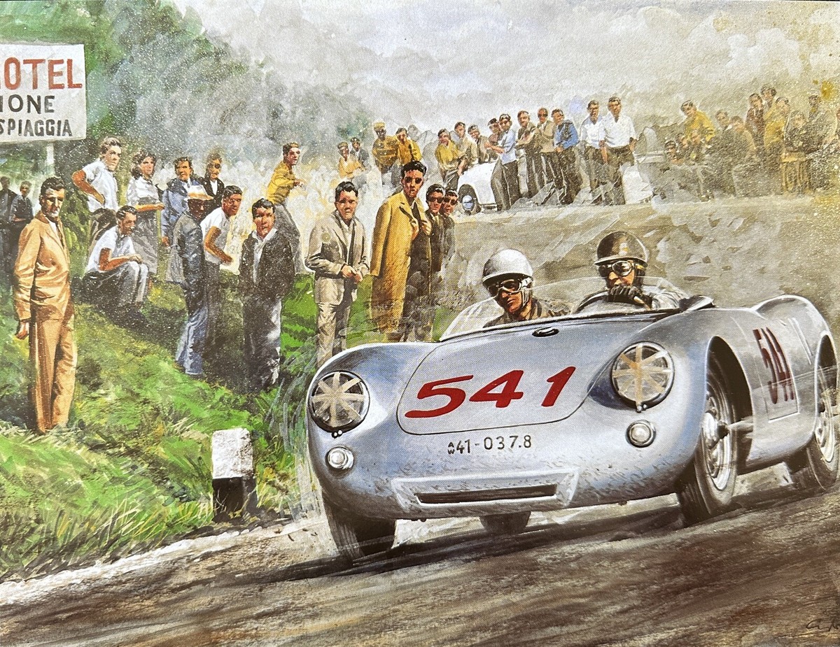 Porsche 550 Spyder 1955 Mille Miglia Carlo Demand Art Print