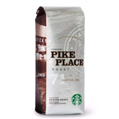 Starbucks  Pike Place  Roast - Medium Roast Whole Bean 100% Arabica Coffee