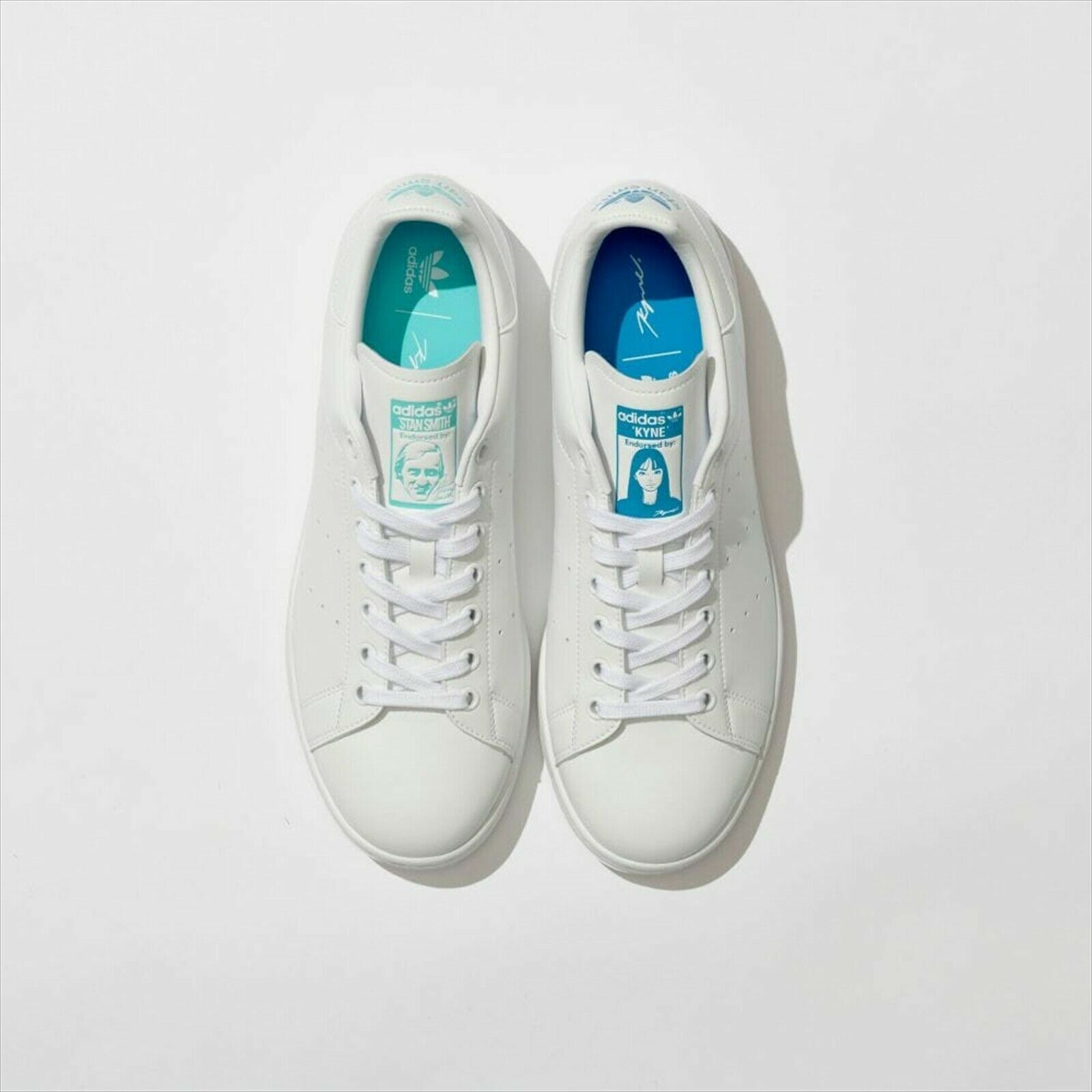KYNE ADIDAS ORIGINALS STAN SMITH FOOTWEAR WHITE PULSE AQUA GX7690 KYNE ADIDAS ORIGINALS STAN SMITH FOOTWEAR WHITE PULSE AQUA GX7690