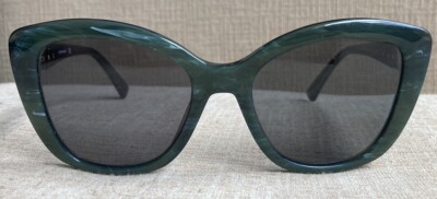 Longchamp Women\'s Sunglasses Green Acetate Cat Eye Sunglasses Khaki Havana - Acetate | Longchamp US main image 2