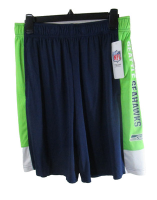 NWT NFL Team Apparel Seattle Seahawks Logo Athletic Shorts 2XL Navy