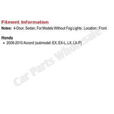 Front Bumper Cover For 2.4l Eng 2008-10 Honda Accord Sedan Ex Ex-l Lx And Lx-p Front Bumper Cover For 2.4l Eng 2008-10 Honda Accord Sedan Ex Ex-l Lx And Lx-p