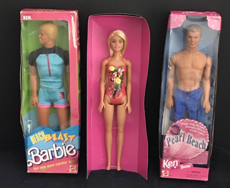 LOT OF DOLLS~BEACH BLAST KEN~BARBIE FASHIONISTA WATER PLAY PEARL BEACH  KEN