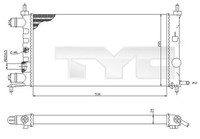 MotorküHler WasserküHler TYC 725-0025-R FüR Corsa Opel S93 12V F08 F68 M68 16V