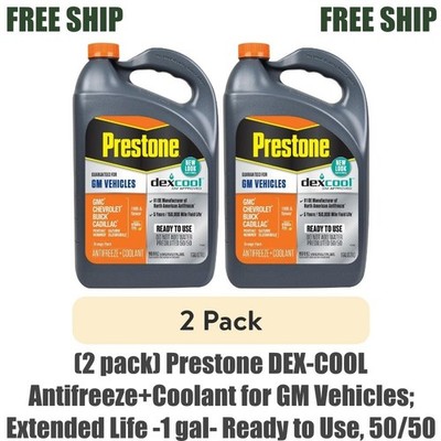 (2 pack) Prestone DEX-COOL Antifreeze+Coolant for GM Vehicles; Extended Life