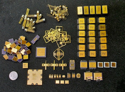 #ad 7.6oz LOT High Yield Gold IC Chip Scrap IDT SRAM Q TECH OSCILLATORS amp; MORE $649.00