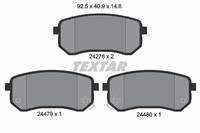 Textar Bremsbelagsatz Scheibenbremse 2427601 FüR Kia Hyundai Picanto Pa Sa Ta 1