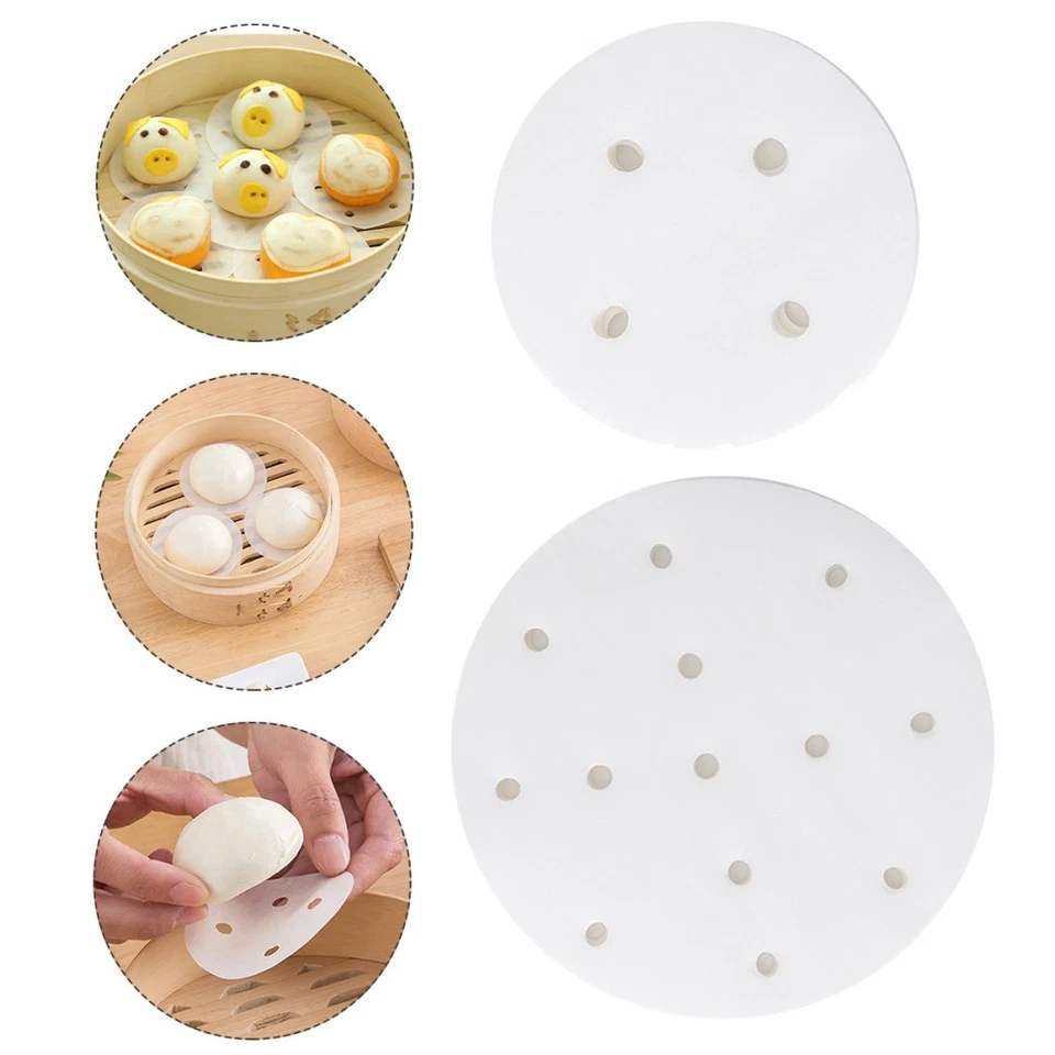 200 Sheets Steam Basket Liners Air Fryer Baking Non-stick Steamer