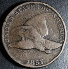 1857 FLYING EAGLE CENT - VG VERY GOOD