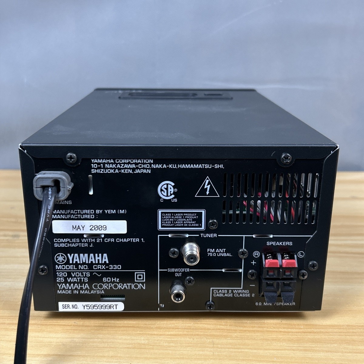 ラジオ・コンポ YAMAHA MODEL NO. CRX-330 Yamaha CRX-330BL CD Receiver (Black) CRX-330BL B&H Photo Video