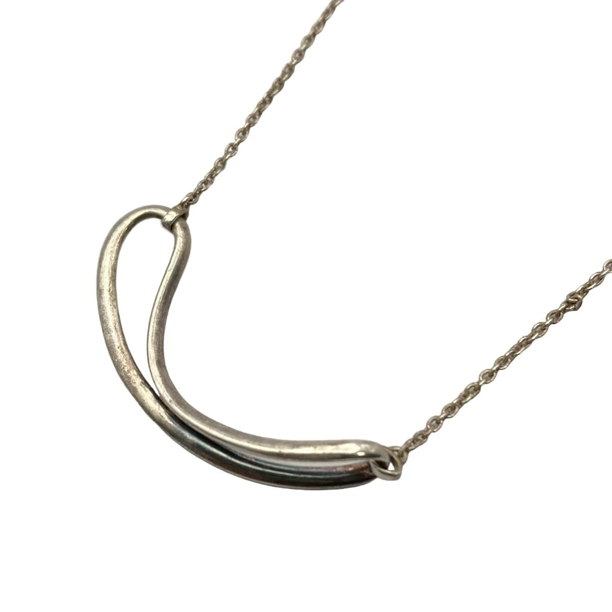 Auth GEORG JENSEN Silver Necklace