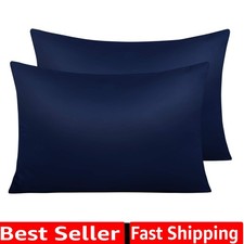 Zippered Satin Pillow Cases for Hair and Skin, Luxury Queen Hidden Zipper Pil...