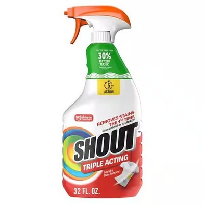 Shout 32 fl. oz. Trigger Fabric Stain Remover Spray Triple Acting and Unscented