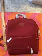 Dagne Dover Indi Neoprene Diaper Backpack Large -Red cherry color
