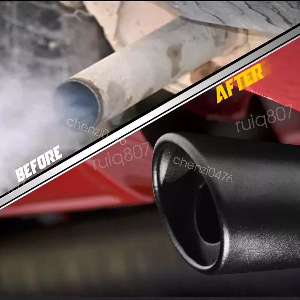 2PCS Black Car Rear Exhaust Pipe Tail Muffler For Maserati Ghibli