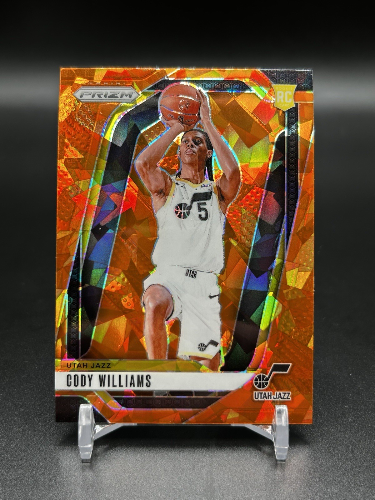 2024-25 Prizm Basketball - Cody Williams RC - Orange Ice Prizm - 232