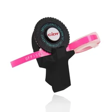 Black Manual Embossing Label Maker with Tape-Cutting for PVC and Plastic Labels