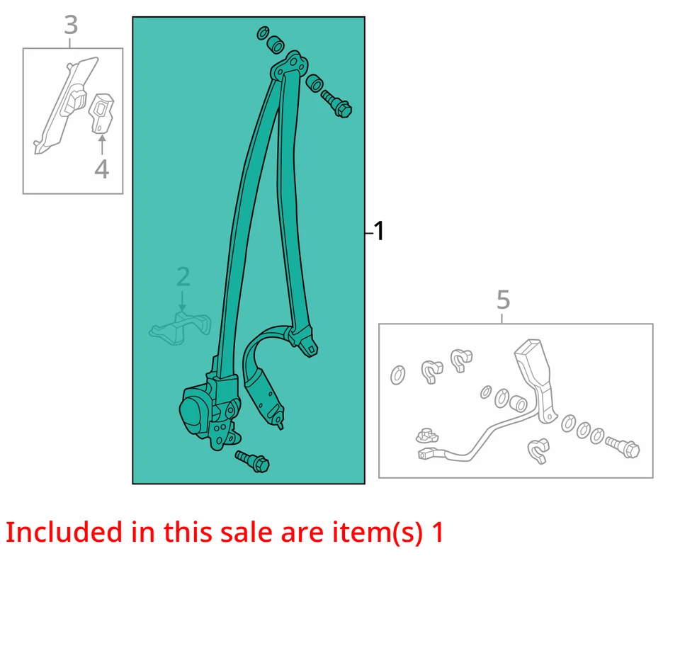 Cinto de segurança balde dianteiro assento motorista retrator compatível com 14 CR-V 10313054 - Imagem 4 de 4