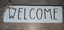 Handmade wooden rustic sign, Welcome