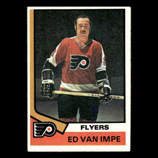 Ed Van Impe #85 1974 Topps Philadelphia Flyers Hockey Card NHL EX