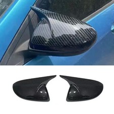 Carbon Fiber Style Side Rearview Mirror Cover Cap Trim For Mazda 32 2010-2013