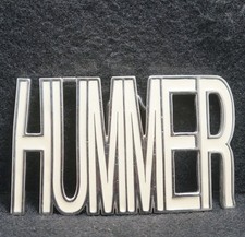 WH01107 FANTASTIC VINTAGE 1990s HUMMER AUTOMOTIVE ADVERTISEMENT BELT BUCKLE