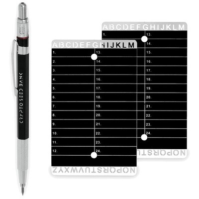 Slim Metal Seed Phrase Plate with Clear Stencils - Ideal for Crypto Security
