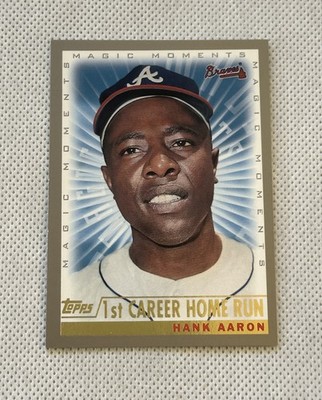 2000 Hank Aaron Topps Magic Moments #237 1st Career Home Run Card Braves