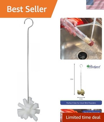 Nectar Sponge Mop with Hook   Perfect for Hummingbird & Oriole Feeder Care