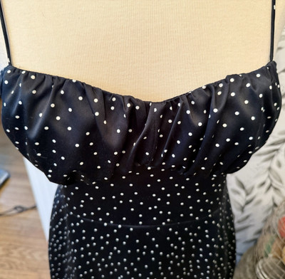 black and khaki dress Black Polka Dot Corset Top and Capri Pant Co-ord Set | Co-Ords main image 1