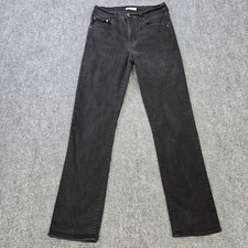 Levi's 724 Jeans Womens 31 Black High Rise Straight Stretch