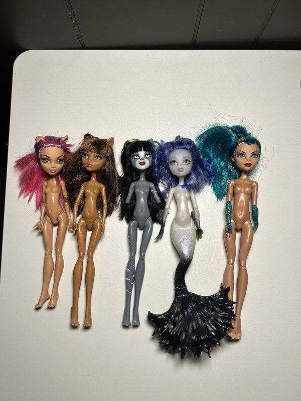 Monster High G1 Nude Doll Lot 5 Dolls