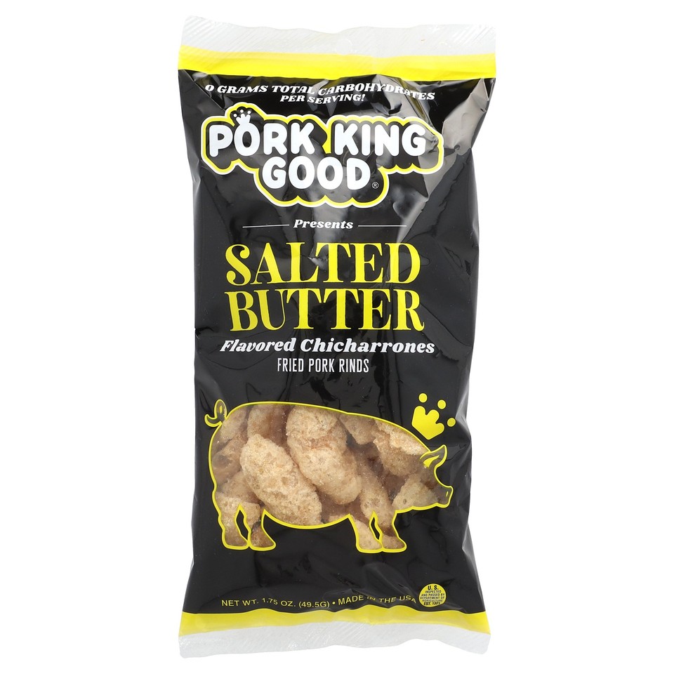 Flavored Chicharrones, Salted Butter, 1.75 oz (49.5 g)