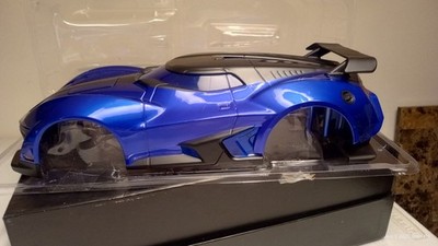 REMOTE CONTROL RZ  BLUE C8 CORVETTE VORTEX 1/16 SCALE PLASTIC BODY SHELL