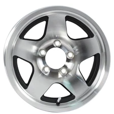 eCustomrim Aluminum Trailer Wheel 14X6 14" Black Star 5 Lug On 4.5" Center Rim