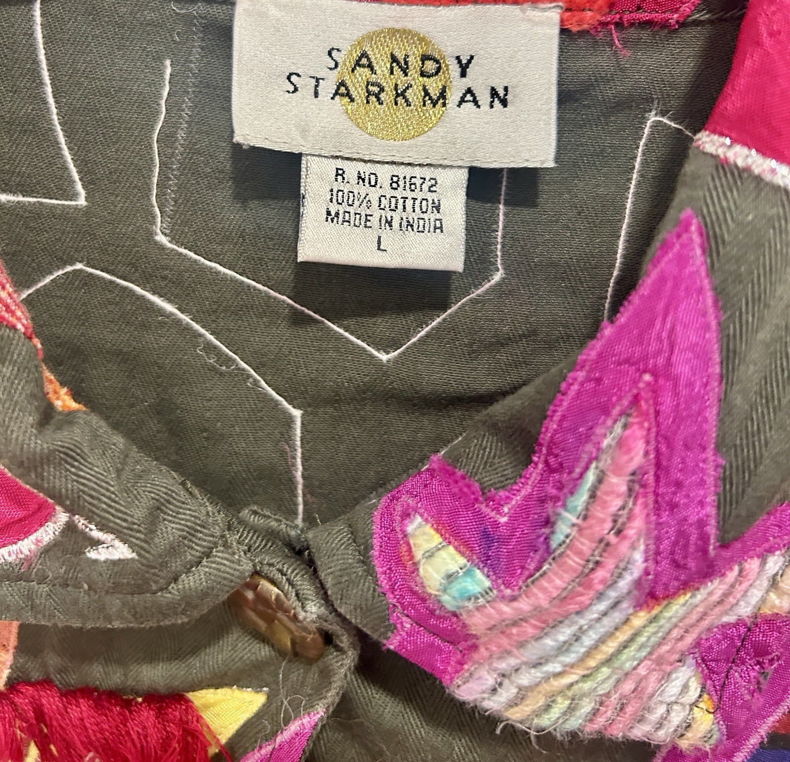 Sandy Starkman Embroidered Patchwork Jacket in Mu… - image 8