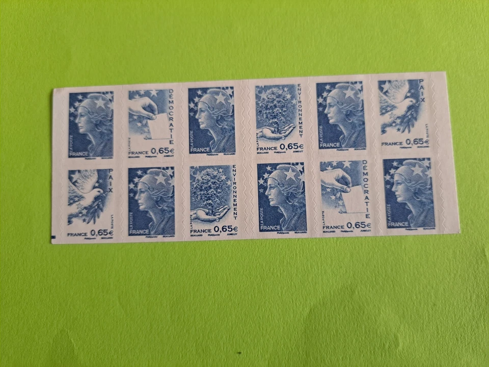 Timbres France Neufs ** 1 CARNET 1517 CARRE + GRANDES INTERRUPTIONS BANDES RARE - Photo 1/2
