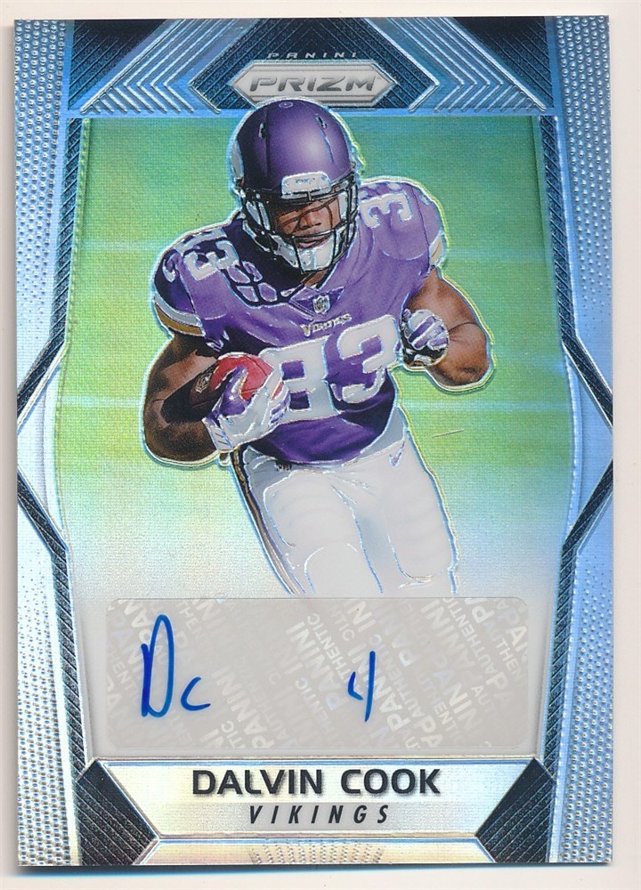 DALVIN COOK 2017 PANINI PRIZM RC ROOKIE SILVER PRIZMS AUTOGRAPH VIKINGS AUTO SP