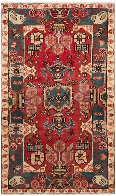 Nahavand 138x85 cm Handgeknüpfter Orientteppich -Nomadic,Orient,Carpet,Rug,Rot - Bild 1 von 4