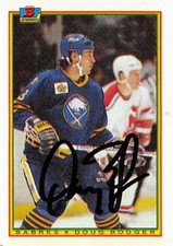 Doug Bodger autographed Hockey Card (Buffalo Sabres, 67) 1990 Bowman #245