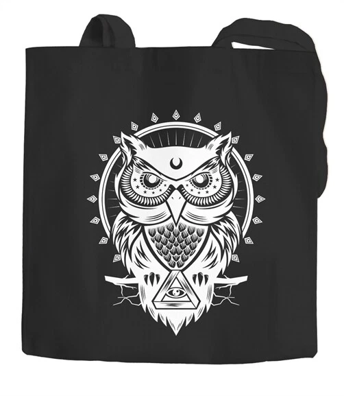 Jutebeutel coole Eule Owl Baumwolltasche Stoffbeutel Autiga®