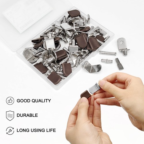 102Pcs Shelf Pins Pegs Kit6 Styles Nickel Plated Shelf Support PegsBookshelf ... - Picture 6 of 7