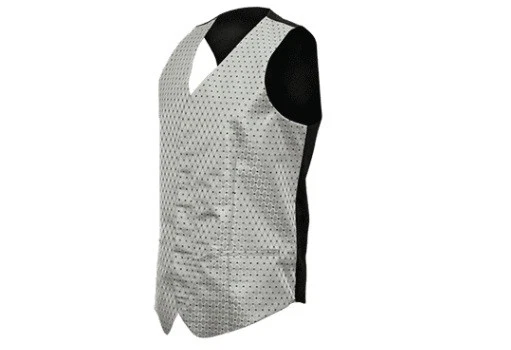 Men's Brocade Dress Vest Silver, Formal Waste Coat Suit 2XL - Image 4 of 4