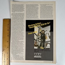 Westone Guitars Trevor Rabin Original Magazine Print Ad