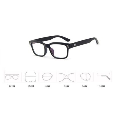 Hot Fashion Herren Damen Retro klare Gläser Brille Gestell Brille Unisex - schwarz
