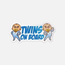 Twins On Board Vinyl Sticker Decal