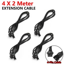 4PCS 2M Extension Wire Cable Cord For RGB LED Rock Light / Motorcycle Neon Strip