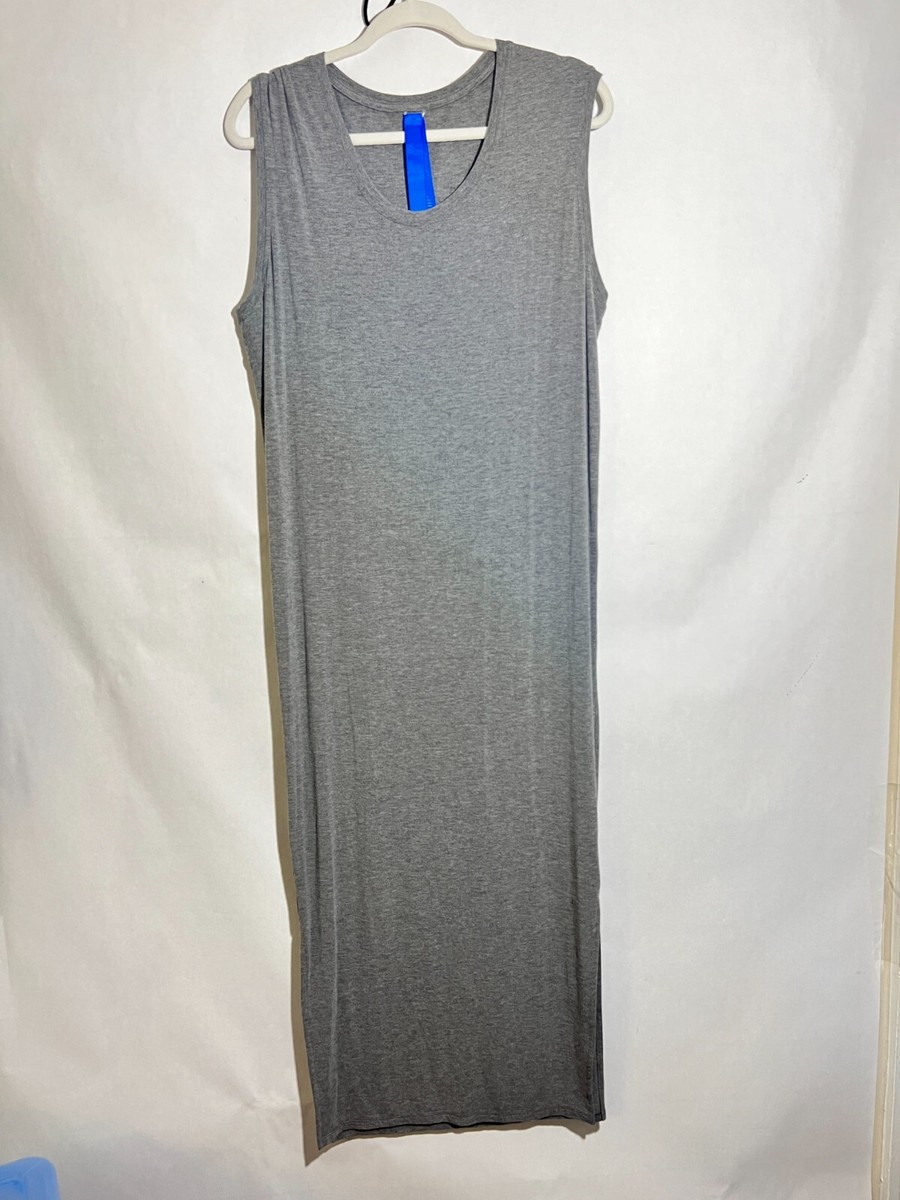 Kit and Ace Maxi Tank Dress Heather Gray Stretch Jersey Lightweight size 8  | eBay