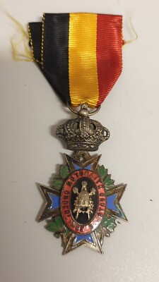 Orden, Abzeichen  Belgien 2WK Medaille Leopold 2 Original